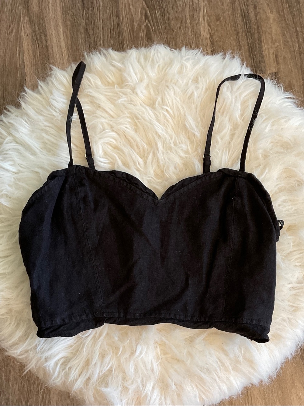 Forever 21 Black Cropped Bustier Tank